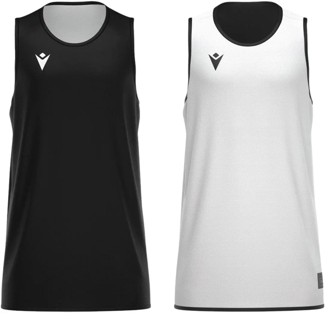 Macron X500 Reversible Basketbalshirt Heren - XL - Zwart/Wit