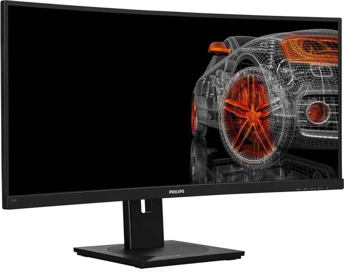 Philips 346B1C - QHD Ultrawide Monitor - USB-C 90W - KVM-Switch - RJ45 - Powersensor - Lichtsensor - 34 Inch - 100hz