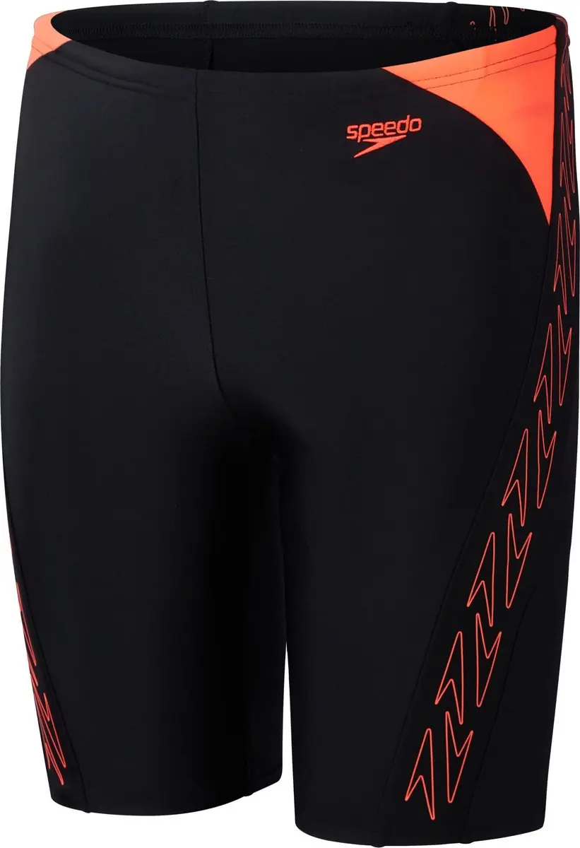 Speedo ECO Hyper Boom Logo Splice Jammer Jongens - 152 - Zwart/Rood