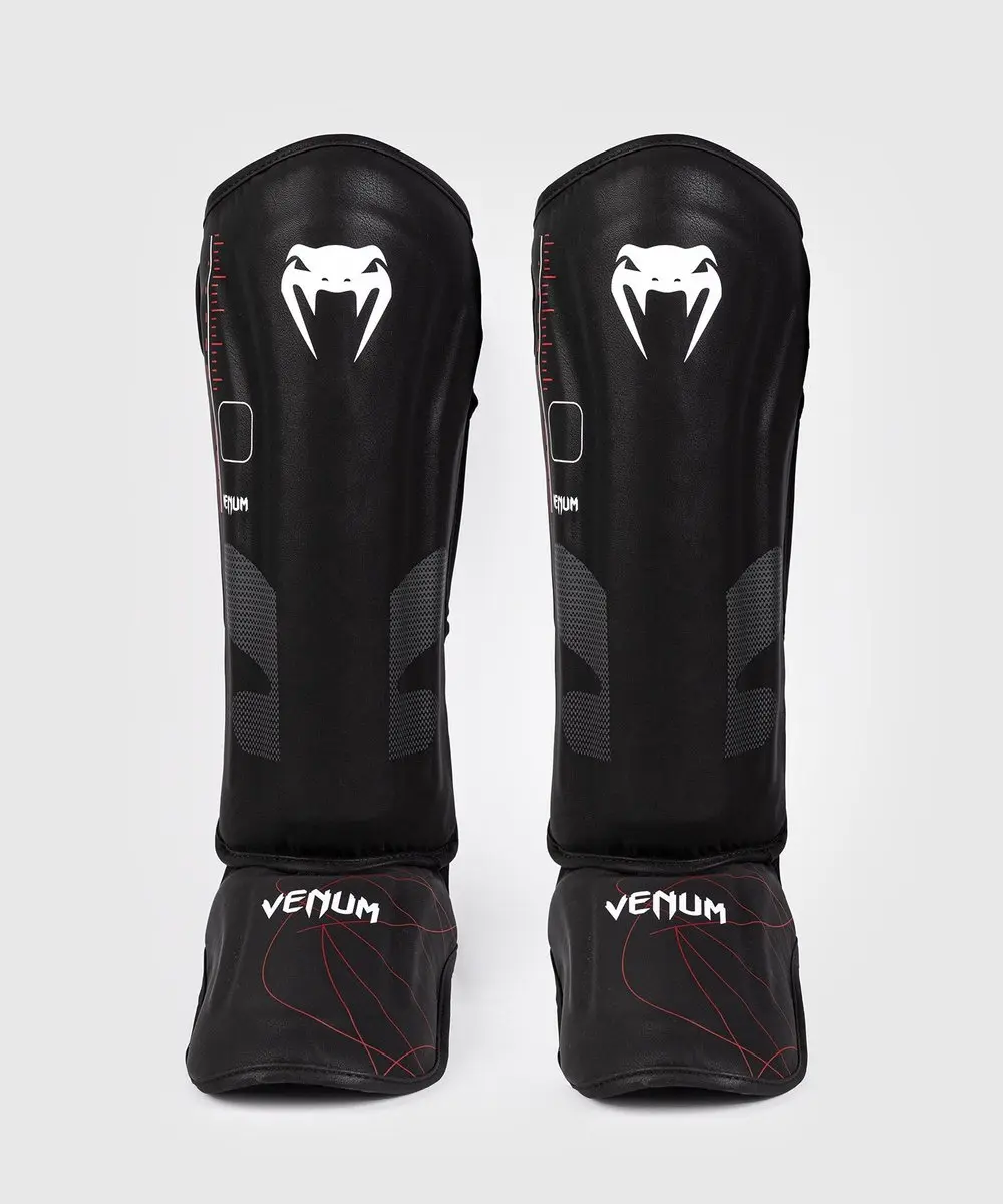 Venum Tactical XT Kickboks Scheenbeschermers - XL - Zwart/Vuurrood