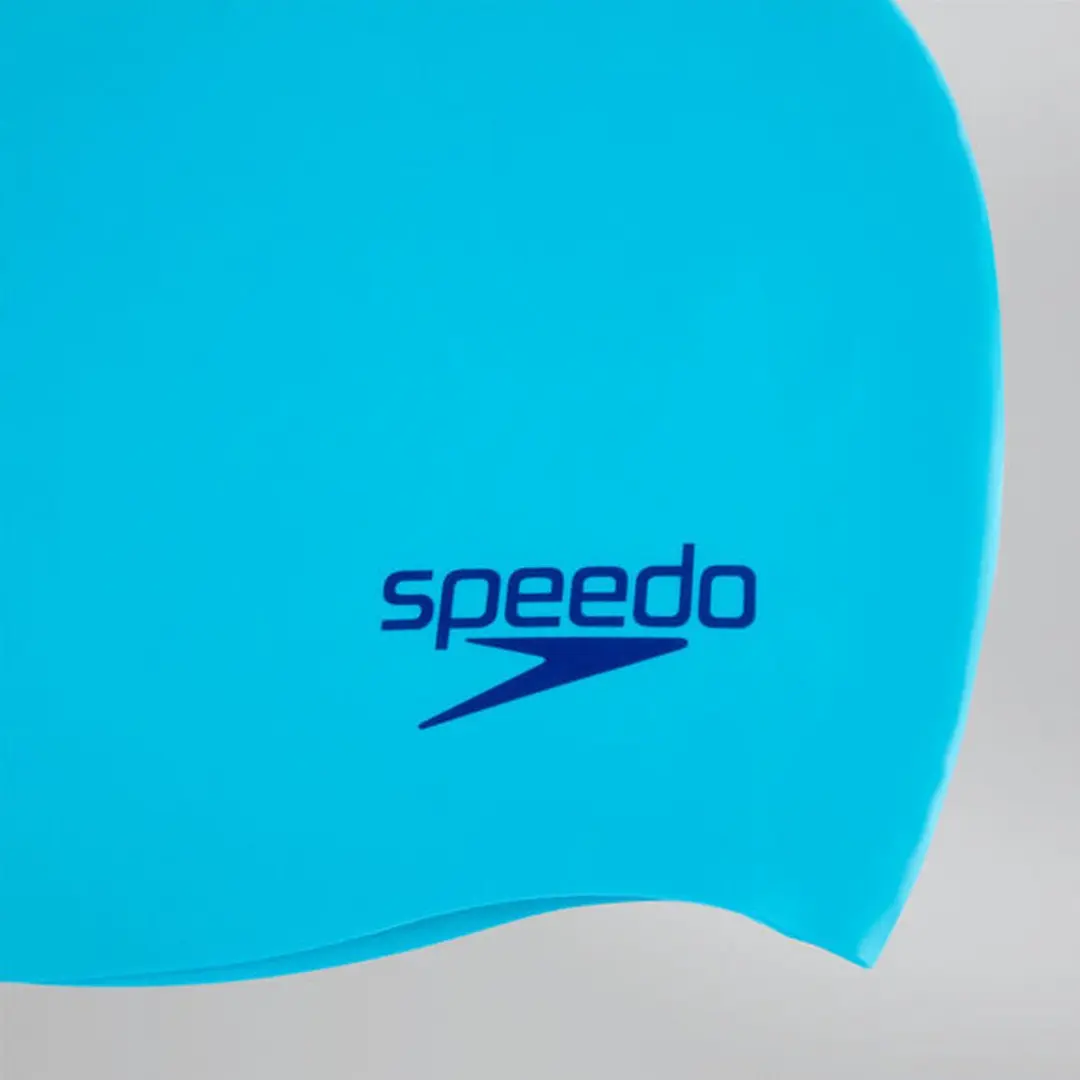 Speedo Plain Moulded Silicone Junior Badmuts - Blauw