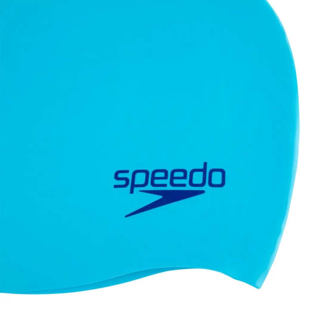 Speedo Plain Moulded Silicone Junior Badmuts - Blauw