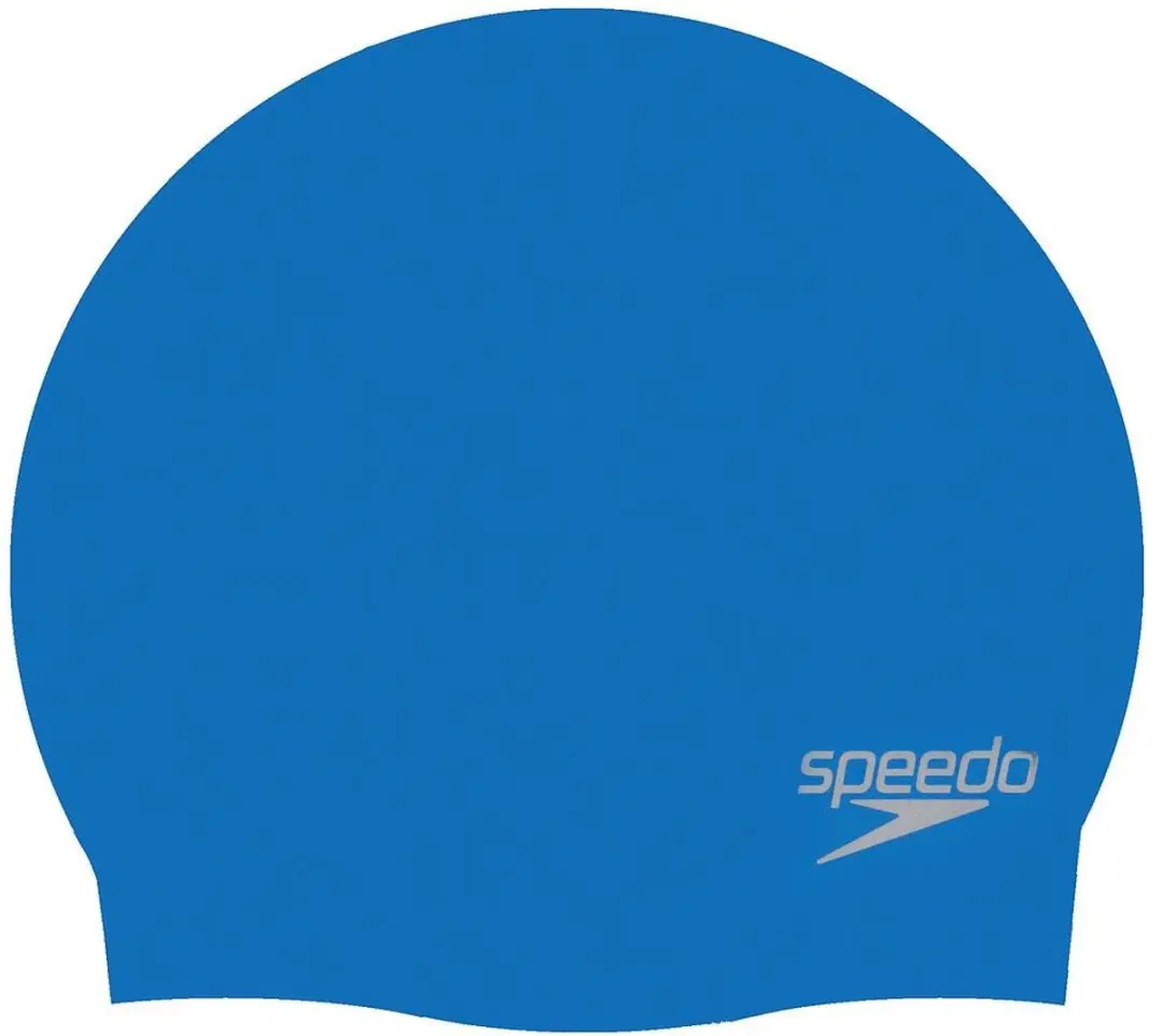 Speedo Plain Moulded Silicone Junior Badmuts - Blauw