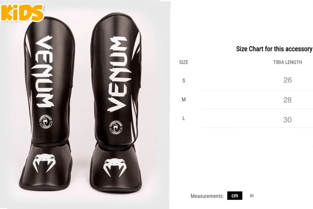 Venum Challenger Kids Scheenbeschermers - Zwart/Wit S