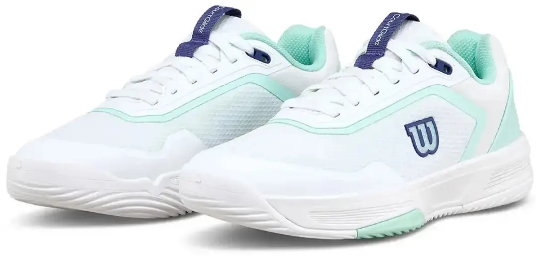 Wilson Courtglide Dames Padel Schoenen - 40 - Wit/Bay/Skipper Blauw - afbeelding 6 van 6