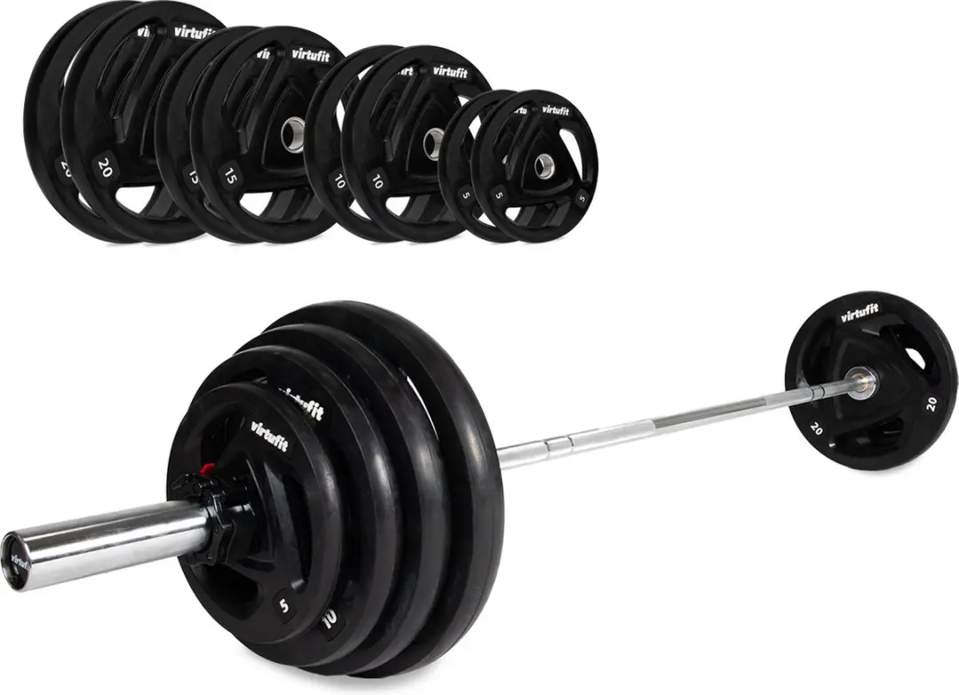 Virtufit Olympische Halterset 120kg - Zwart