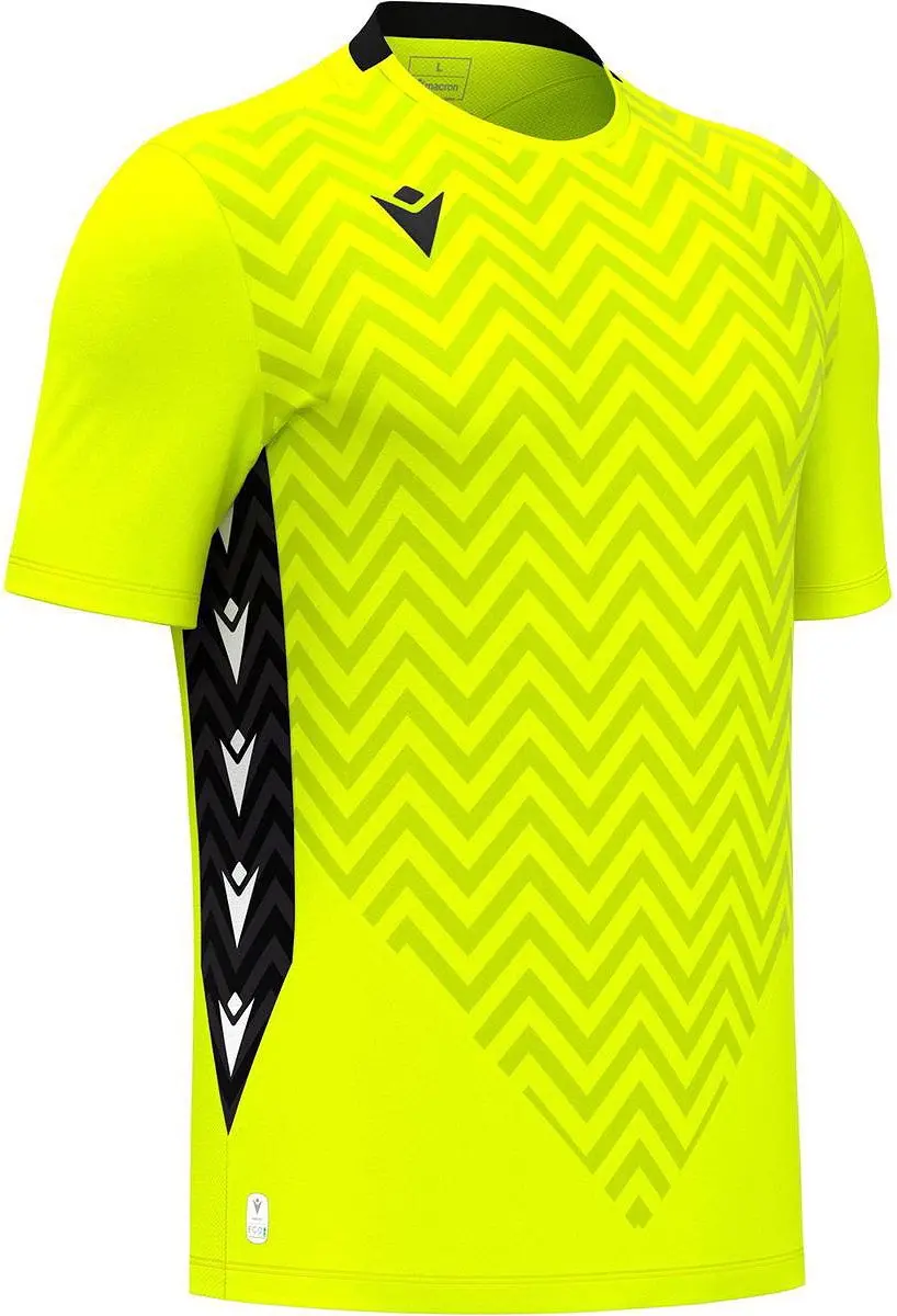 Macron Scorpio Keepershirt Korte Mouw Kinderen - Fluogeel/Zwart 7-8Y