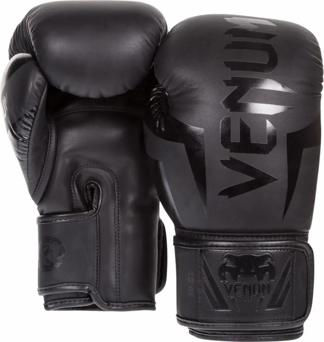 Venum Elite Bokshandschoenen 18 oz - Black on Black