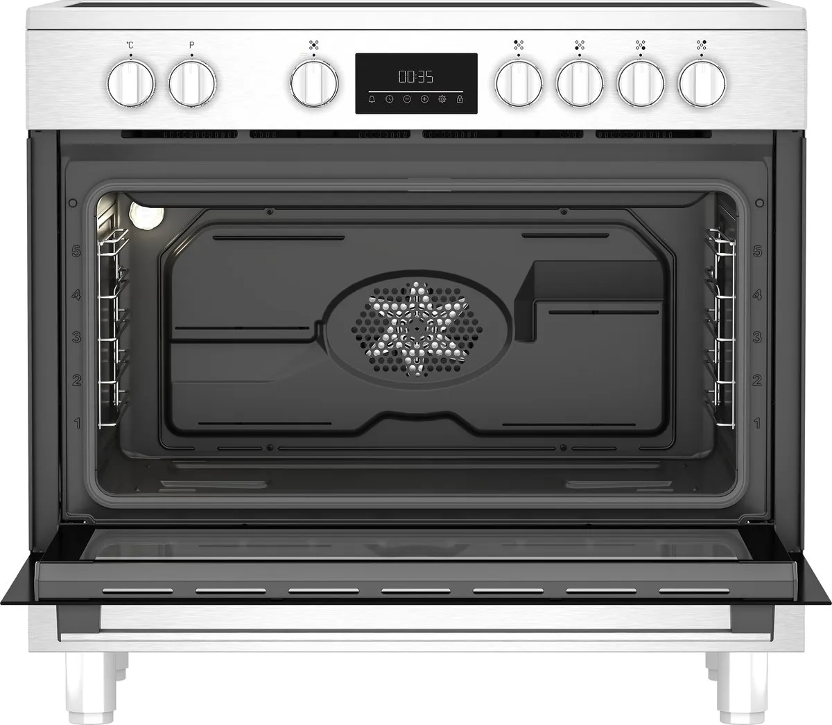 Beko BGM 30203 EX Vrijstaand Fornuis - 5 Elementen - Roestvrijstaal