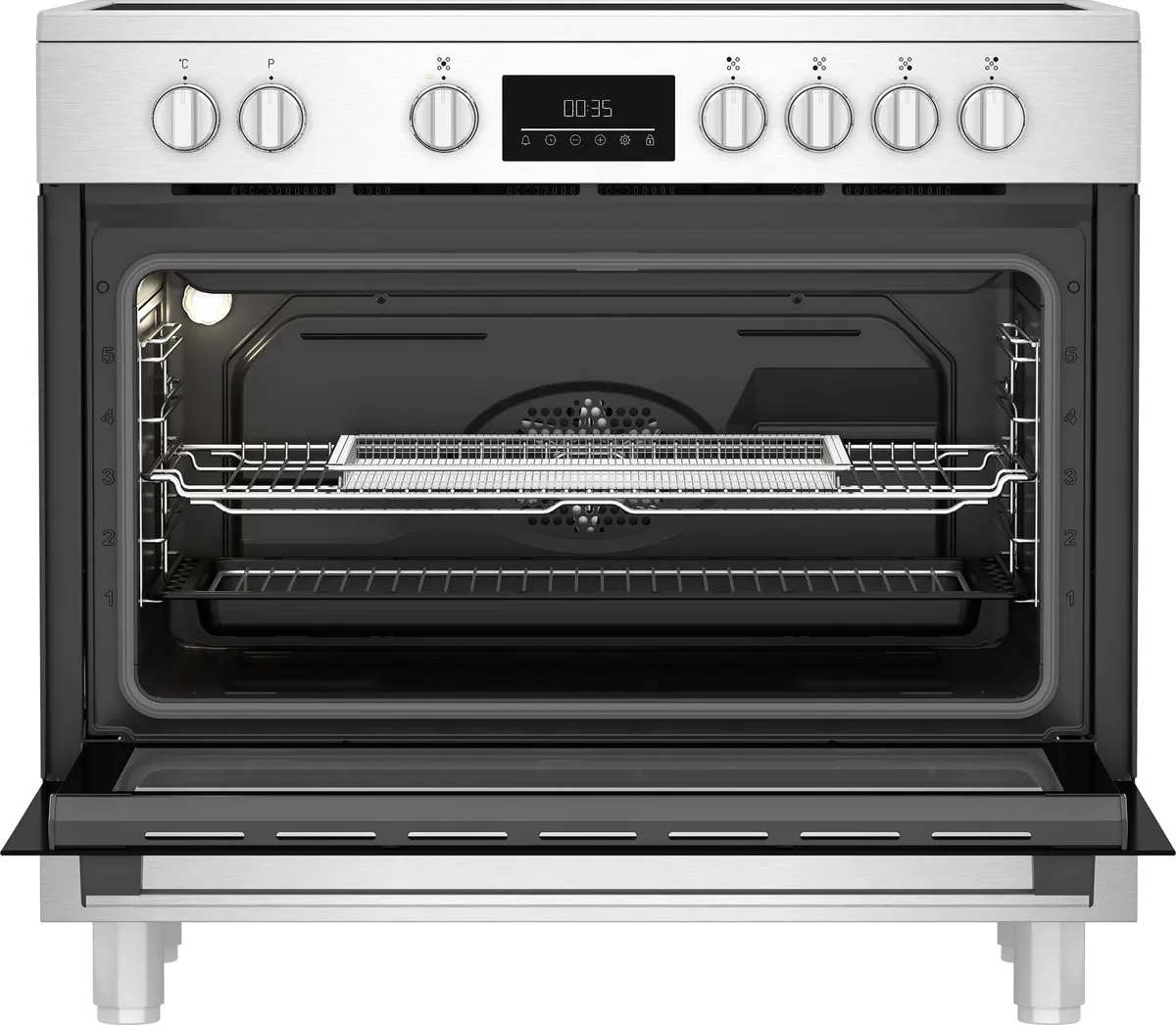 Beko BGM 30203 EX Vrijstaand Fornuis - 5 Elementen - Roestvrijstaal
