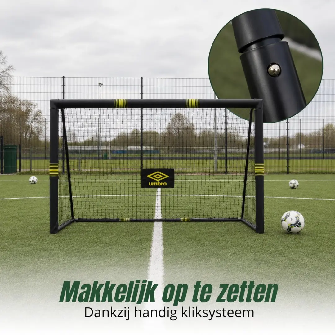 Umbro Voetbaldoel 300x200x120cm - Zwart/Geel
