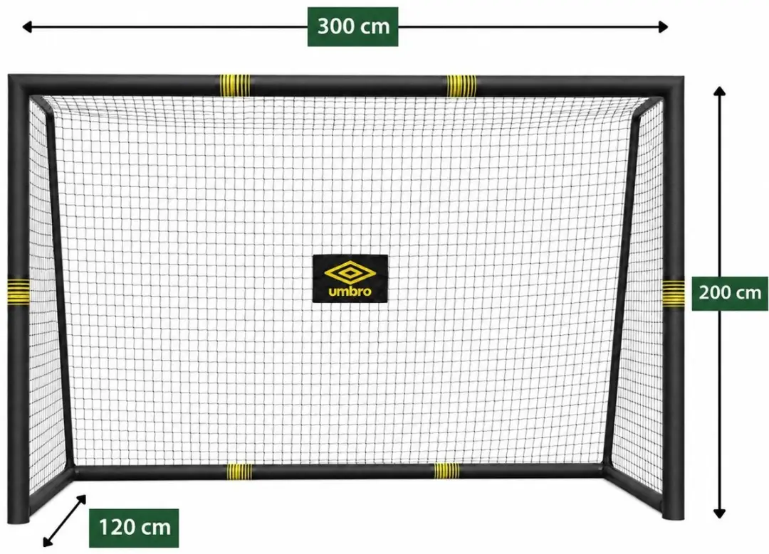 Umbro Voetbaldoel 300x200x120cm - Zwart/Geel