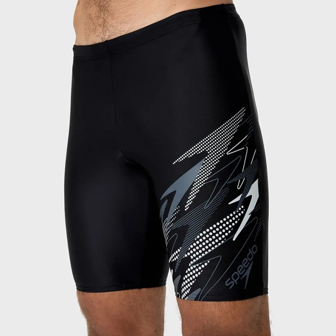 Speedo Medley Logo Jammer Heren - L - Zwart/Grijs