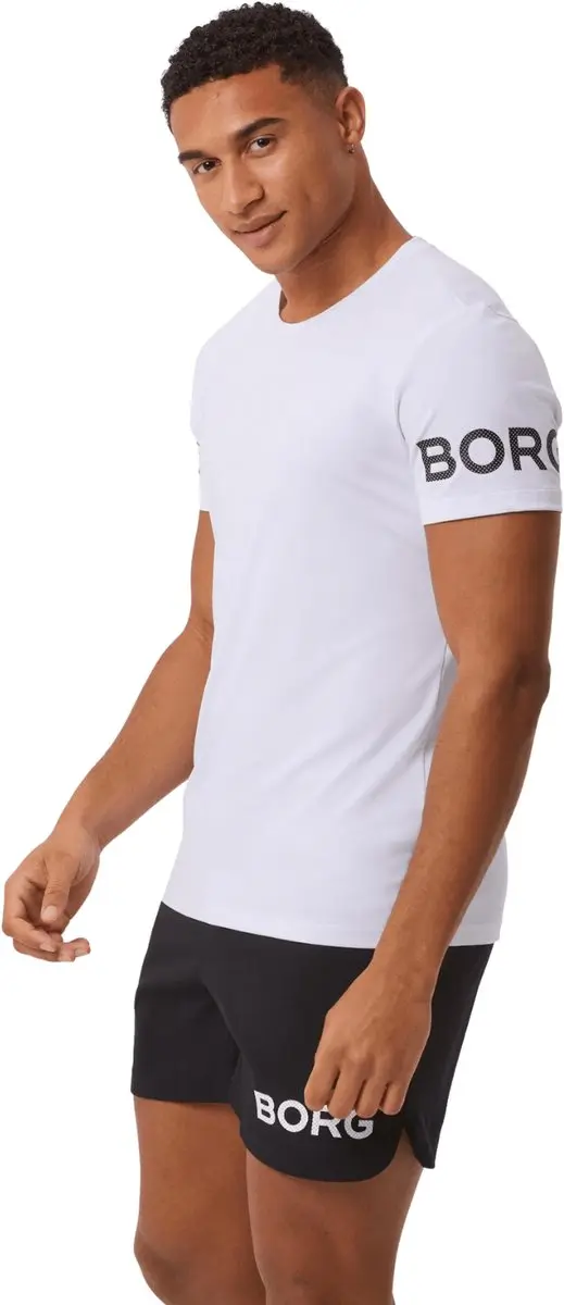 Björn Borg Heren Sportshirt Korte Mouw XL - Wit - Gerecycled Polyester - afbeelding 6 van 6