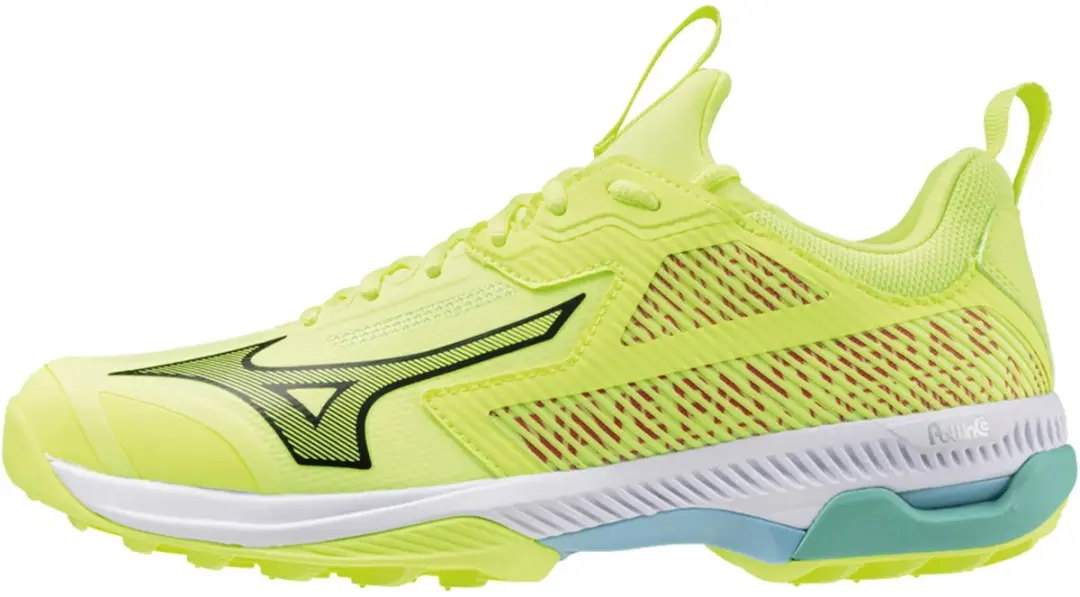 Mizuno Wave Panthera 2 Sportschoenen - Maat 45 - Limegroen/Rood/Zwart