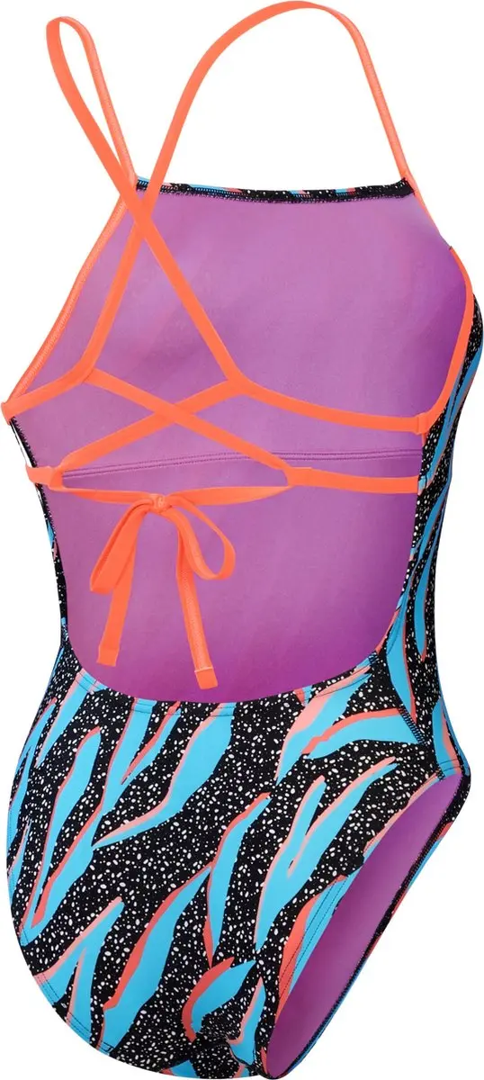 Speedo Allover Digital Powerback Badpak - 34 - Zwart/Blauw