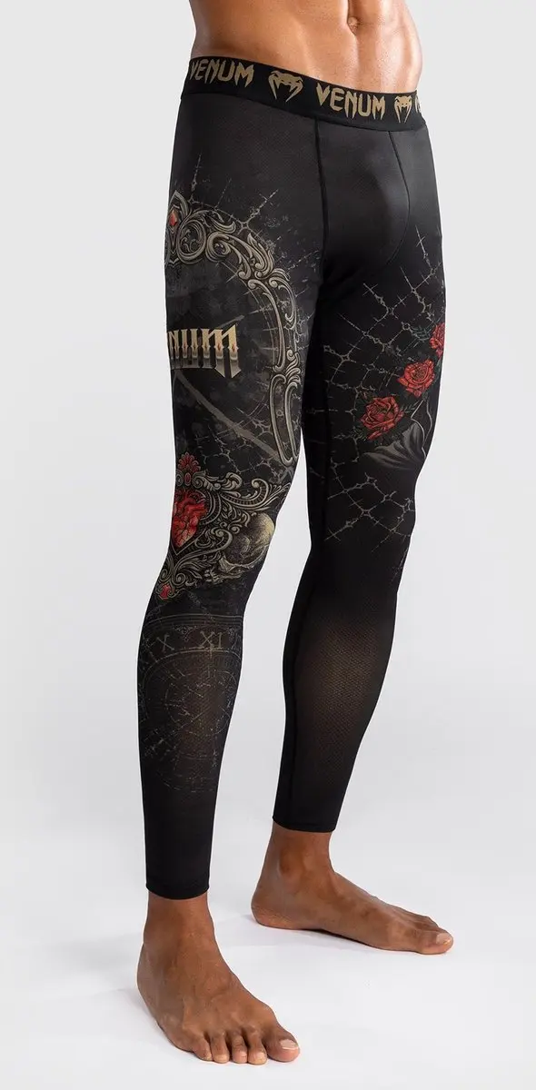 Venum Santa Muerte 5.0 Spats - L - Diep Zwart Goud