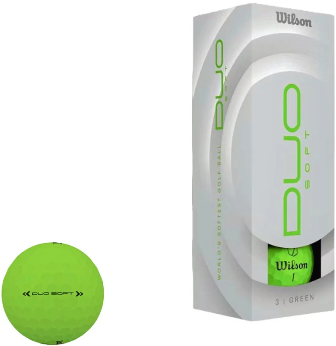 Wilson DUO Soft Golfballen Groen - 12 Stuks