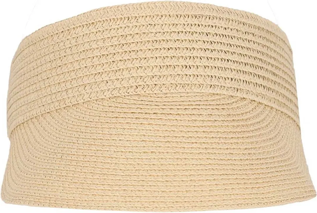 Sarlini Zonneklep Gevlochten Papierstro - One Size - Beige