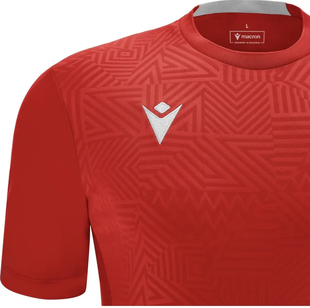 Macron Shedir Shirt Heren - Rood/Wit 5XL