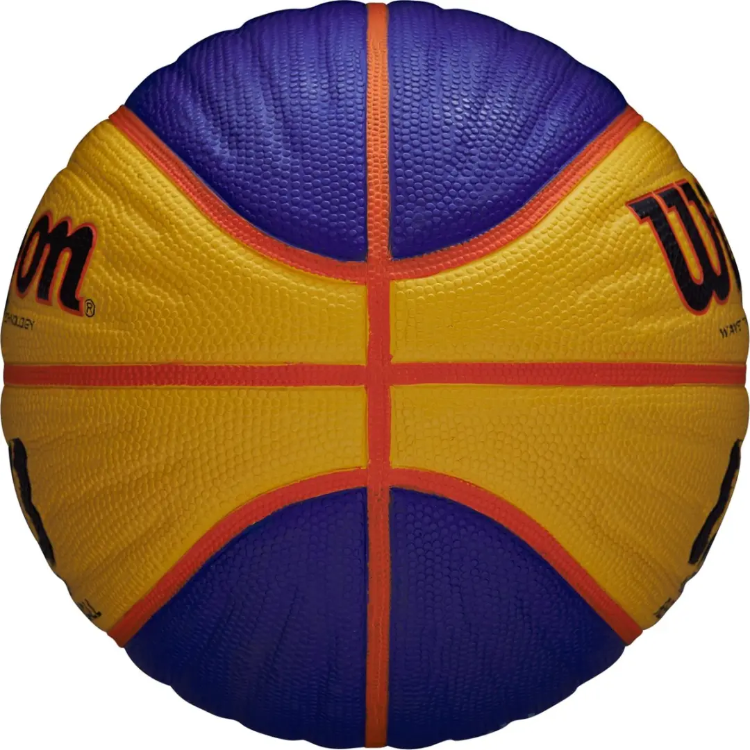 Wilson Fiba 3x3 Basketbal - Maat 6 - Geel/Blauw - afbeelding 6 van 6