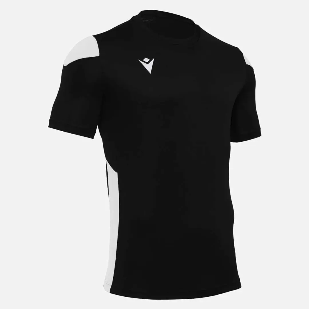 Macron Polis Shirt Korte Mouw Heren - XL - Zwart/Wit