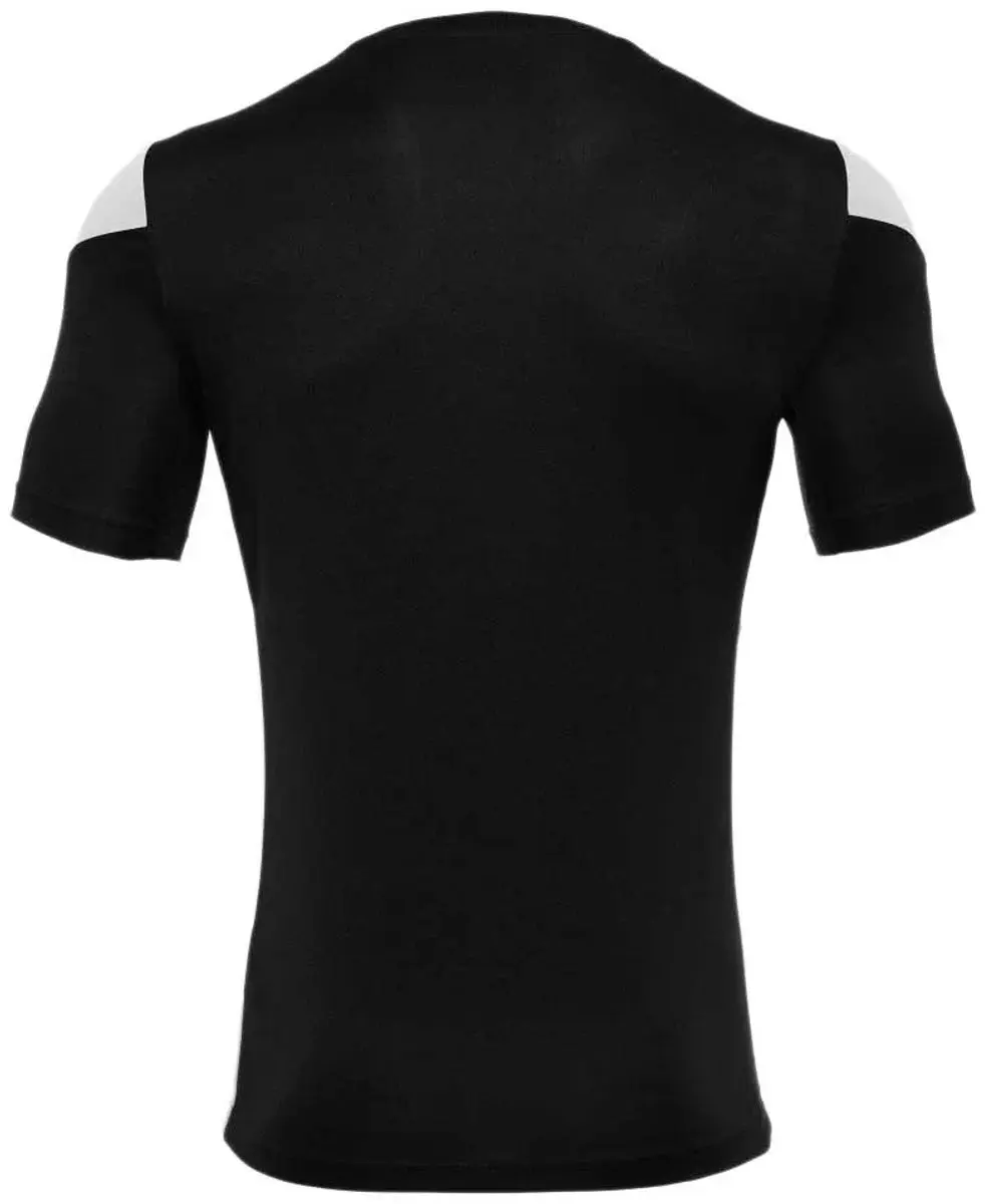 Macron Polis Shirt Korte Mouw Heren - XL - Zwart/Wit