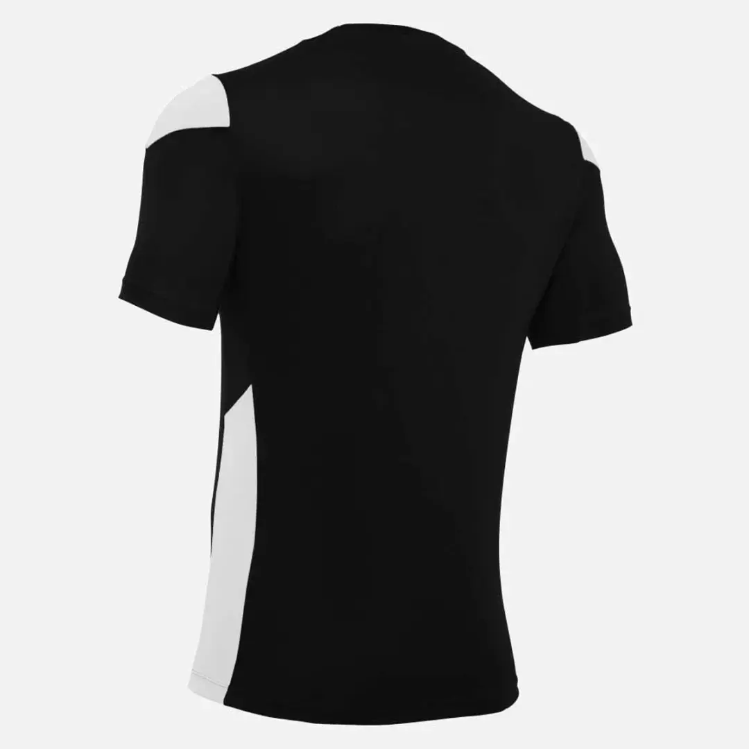 Macron Polis Shirt Korte Mouw Heren - XL - Zwart/Wit