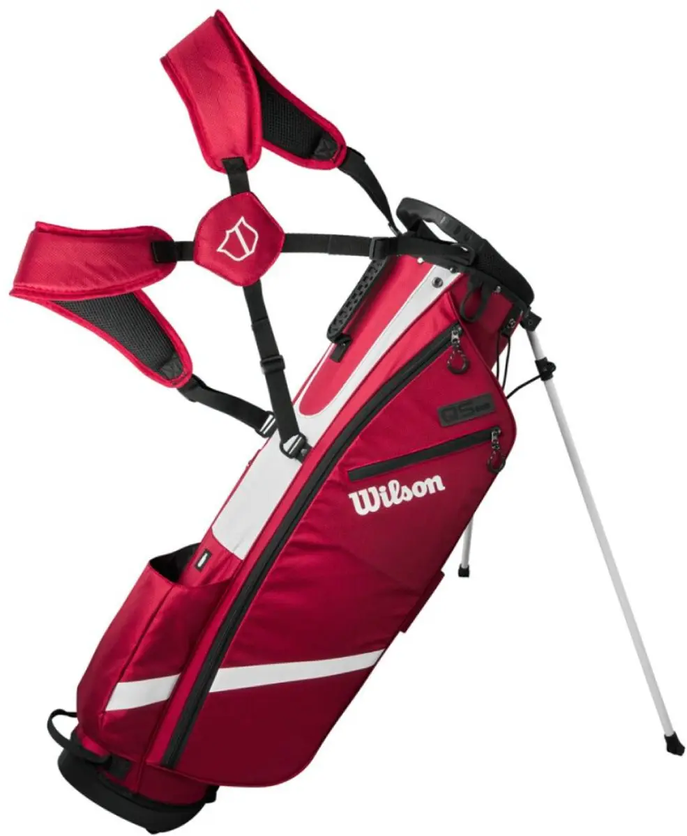 Wilson QS Standbag 2025 - Golftas - 6 Vakken - Rood/Wit/Zwart
