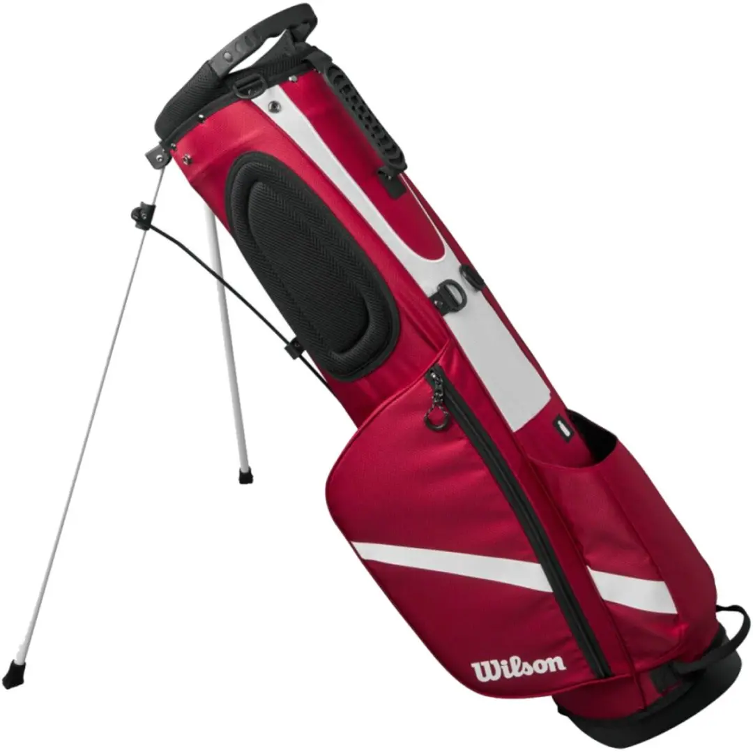 Wilson QS Standbag 2025 - Golftas - 6 Vakken - Rood/Wit/Zwart