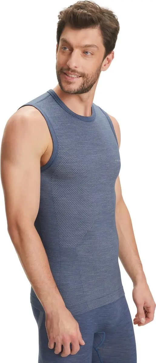 Falke Wool-Tech Light Mouwloos Shirt Heren - L - Blauw