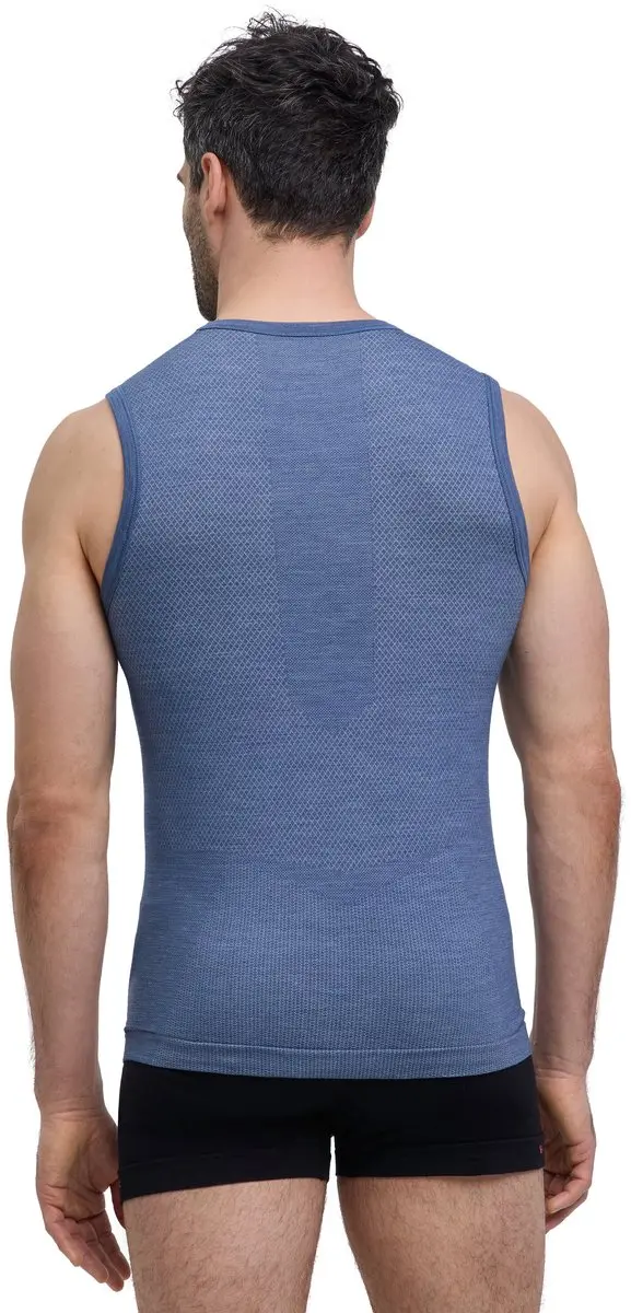 Falke Wool-Tech Light Mouwloos Shirt Heren - L - Blauw