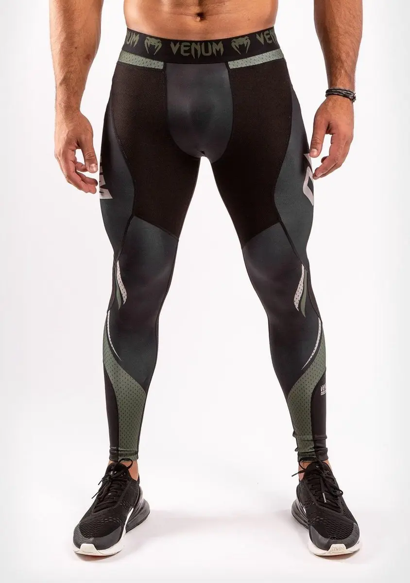 Venum ONE FC Impact Compression Tights - S - Kaki/Zwart