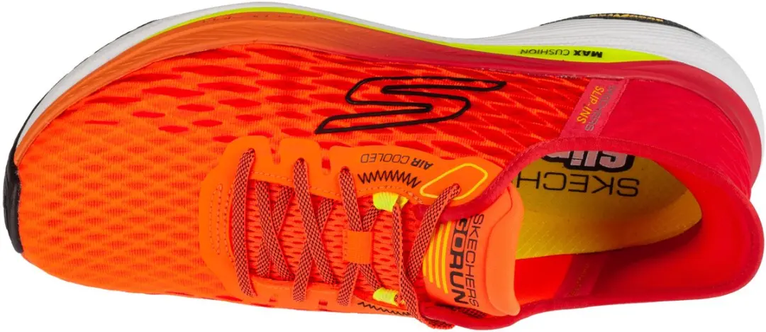 Skechers Slip-Ins Max Cushioning Propulsion Vitality Hardloopschoenen 46 - Oranje