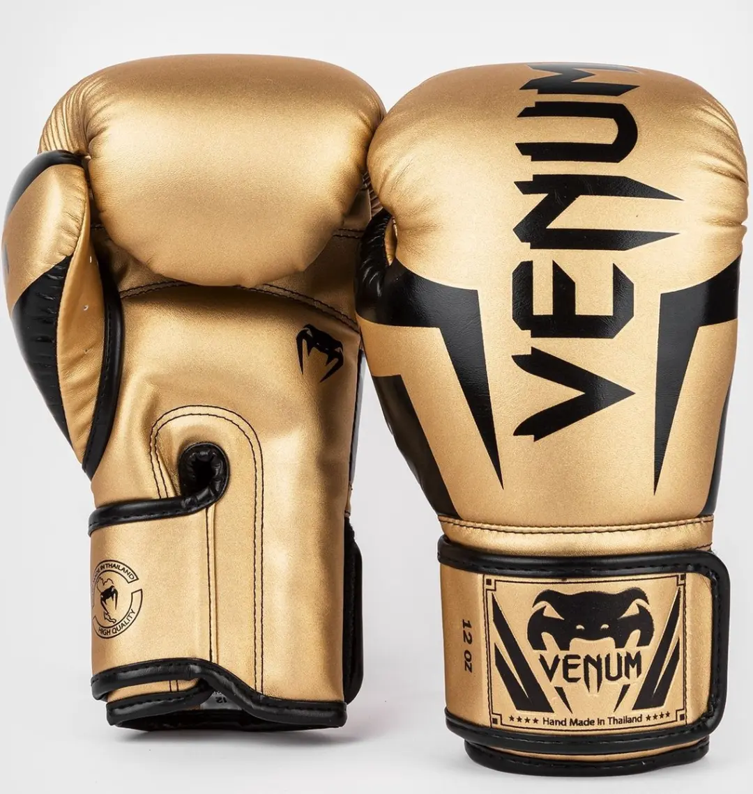 Venum Elite Bokshandschoenen 10 OZ - Goud/Zwart - afbeelding 3 van 6
