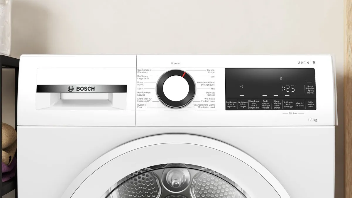 Bosch WQG133DEFG Serie 6 Warmtepompdroger 8kg - Wit