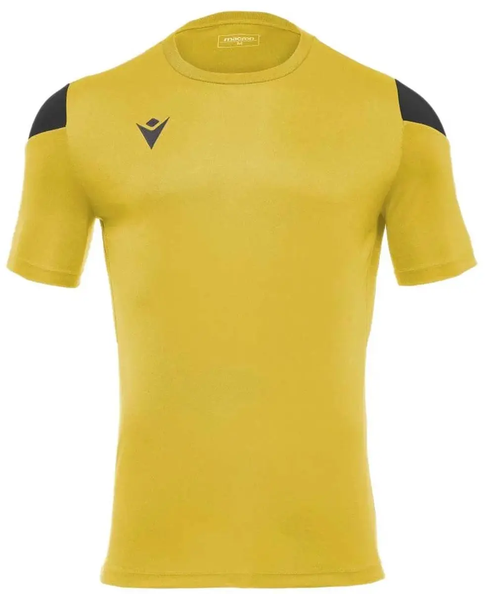 Macron Polis Shirt Korte Mouw Kinderen 164 - Geel/Zwart