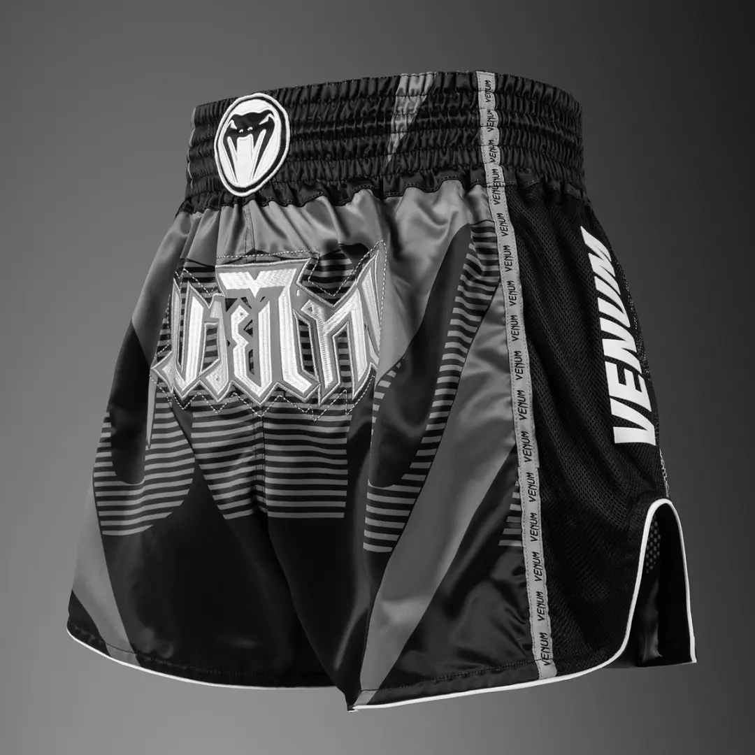 Venum Adrenaline Muay Thai Shorts XS - Zwart/Zilver/Grijs