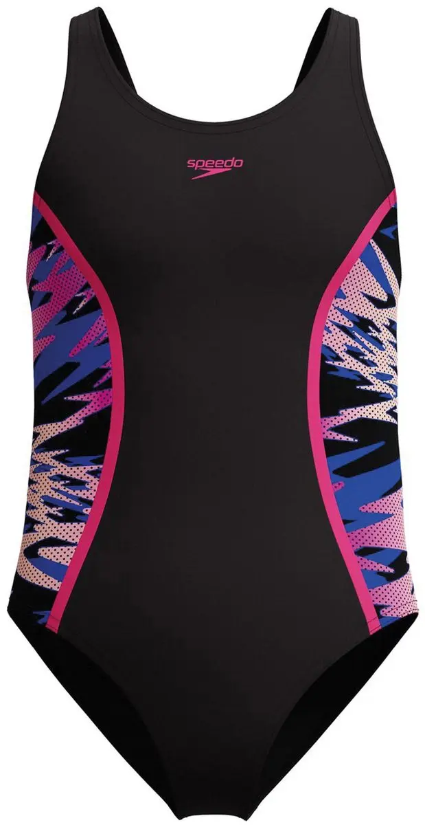 Speedo Hyperboom Splice Muscleback Badpak - 116 - Zwart/Roz