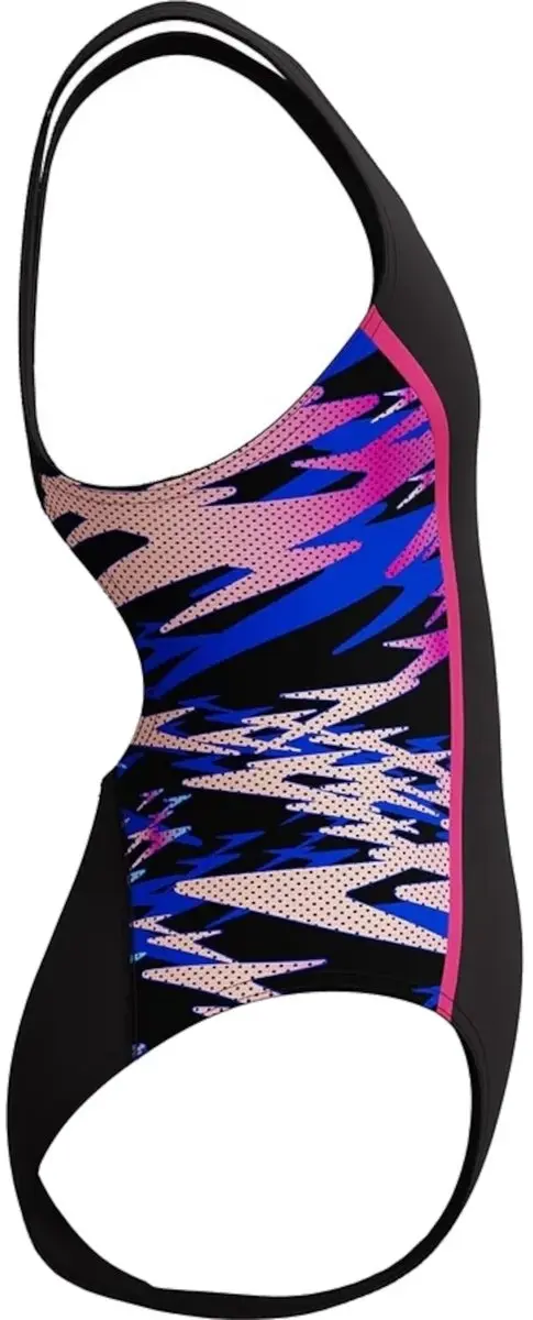 Speedo Hyperboom Splice Muscleback Badpak - 116 - Zwart/Roz