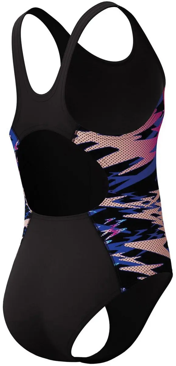Speedo Hyperboom Splice Muscleback Badpak - 116 - Zwart/Roz