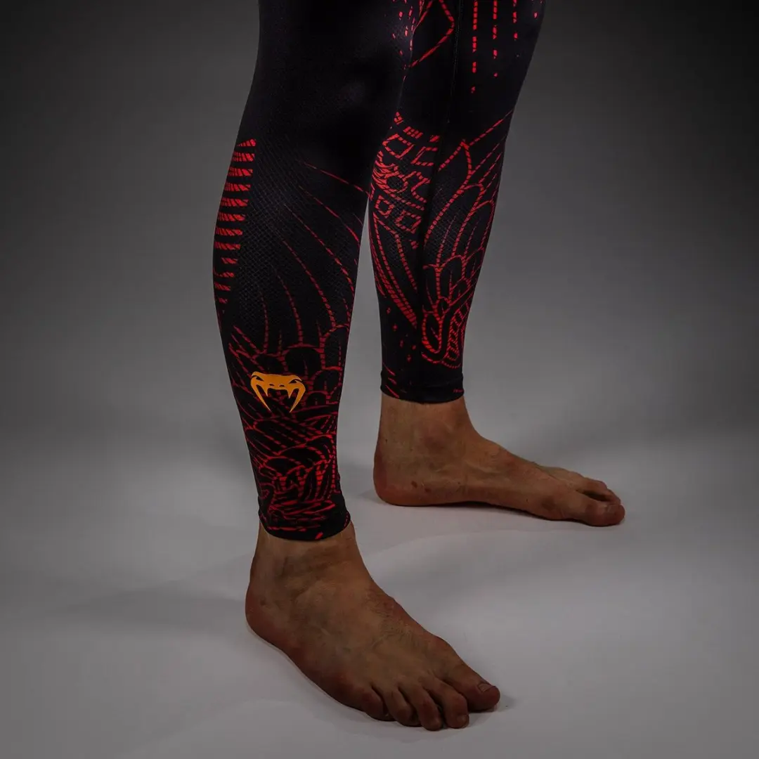 Venum Quetzal Fury Spats XXL - Zwart/Fury Rood/Mandarijn