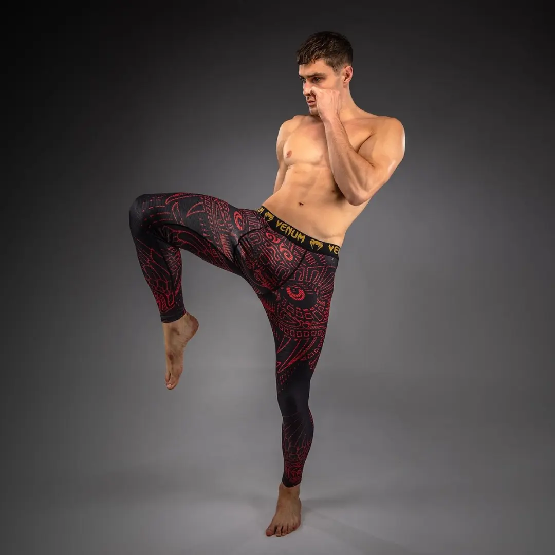 Venum Quetzal Fury Spats XXL - Zwart/Fury Rood/Mandarijn