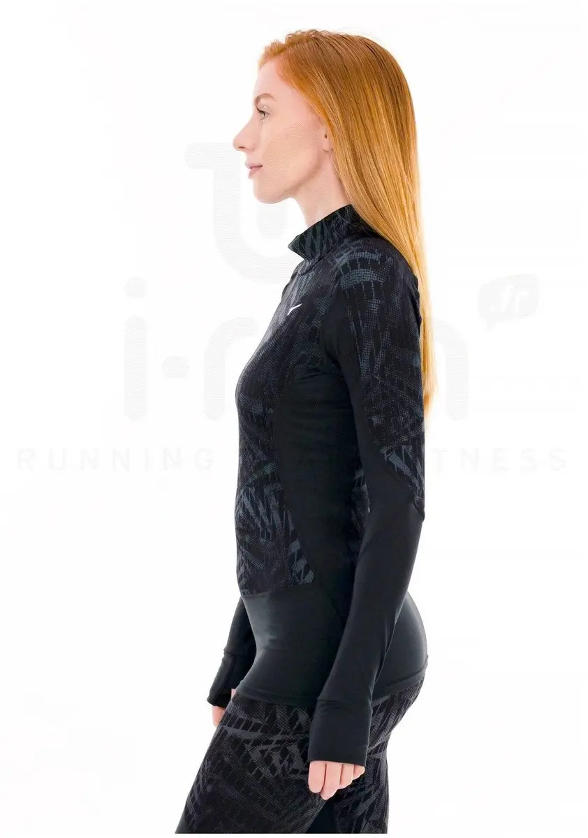Mizuno V.G4 Thermoshirt Dames - L - Zwart