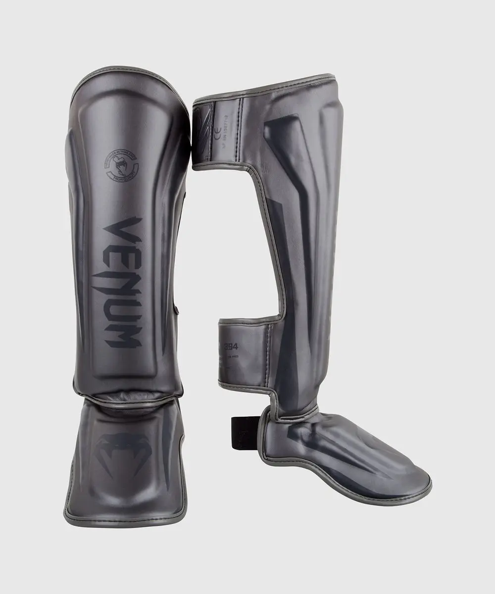 Venum Elite Stand Up Shinguards Scheenbeschermer Grijs