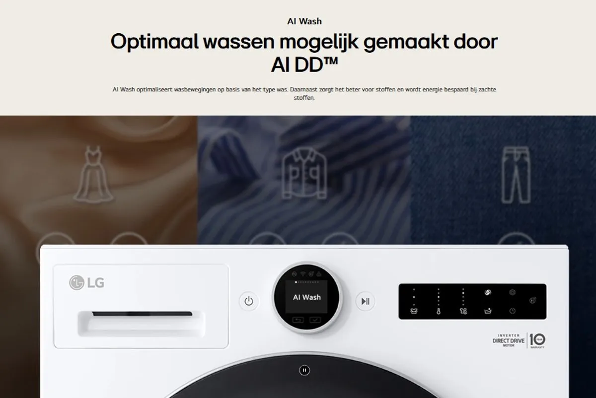 LG F4WX801YB Wasmachine 11kg 1350 RPM - Zwart - afbeelding 6 van 6