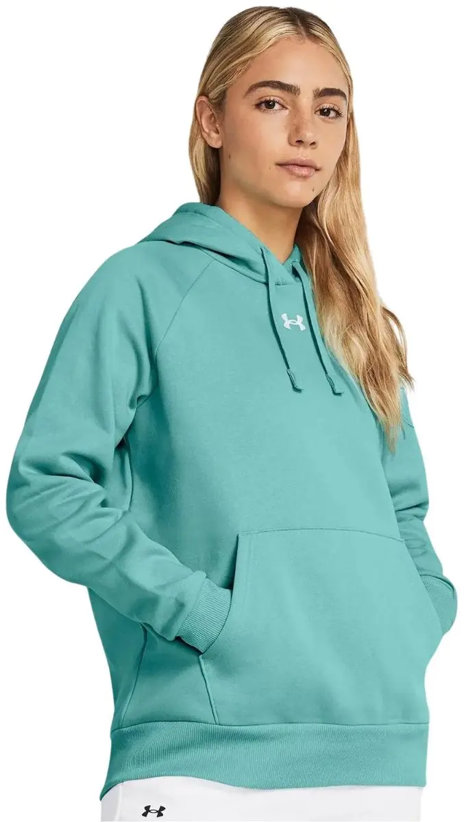Under Armour Rival Fleece Hoodie Dames - L - Groen
