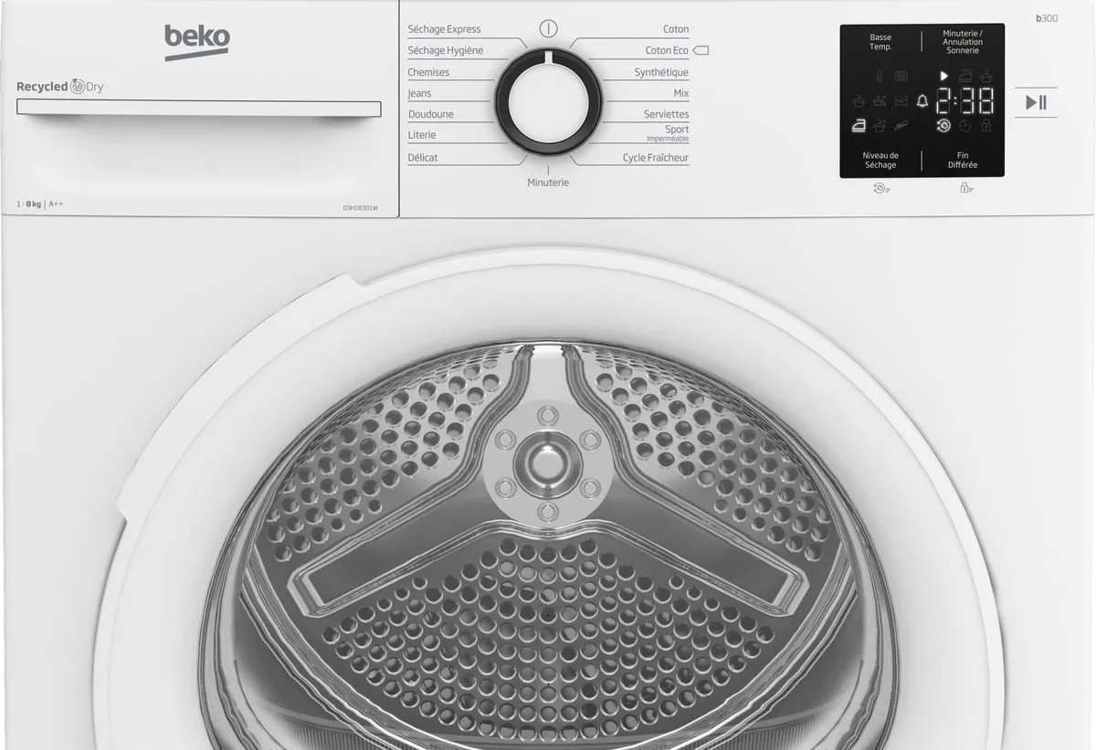Beko D3H18301W Warmtepompdroger 8 kg - Wit