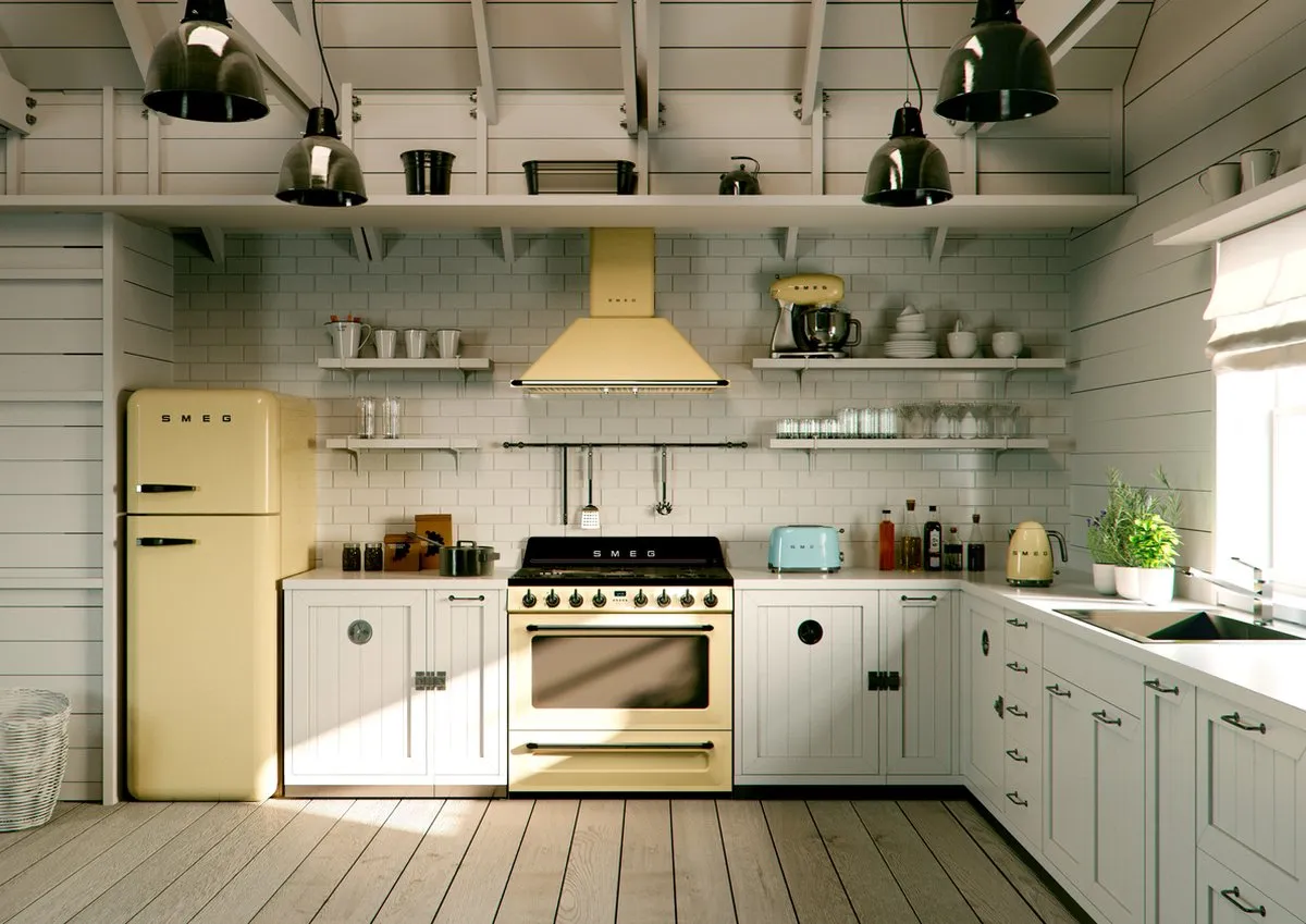 SMEG KT90PE - Afzuigkap - Wandschouw - 90 cm - Crème