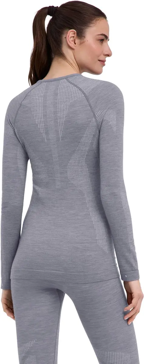 FALKE Wool-Tech Longsleeve Dames - XL - Grijs